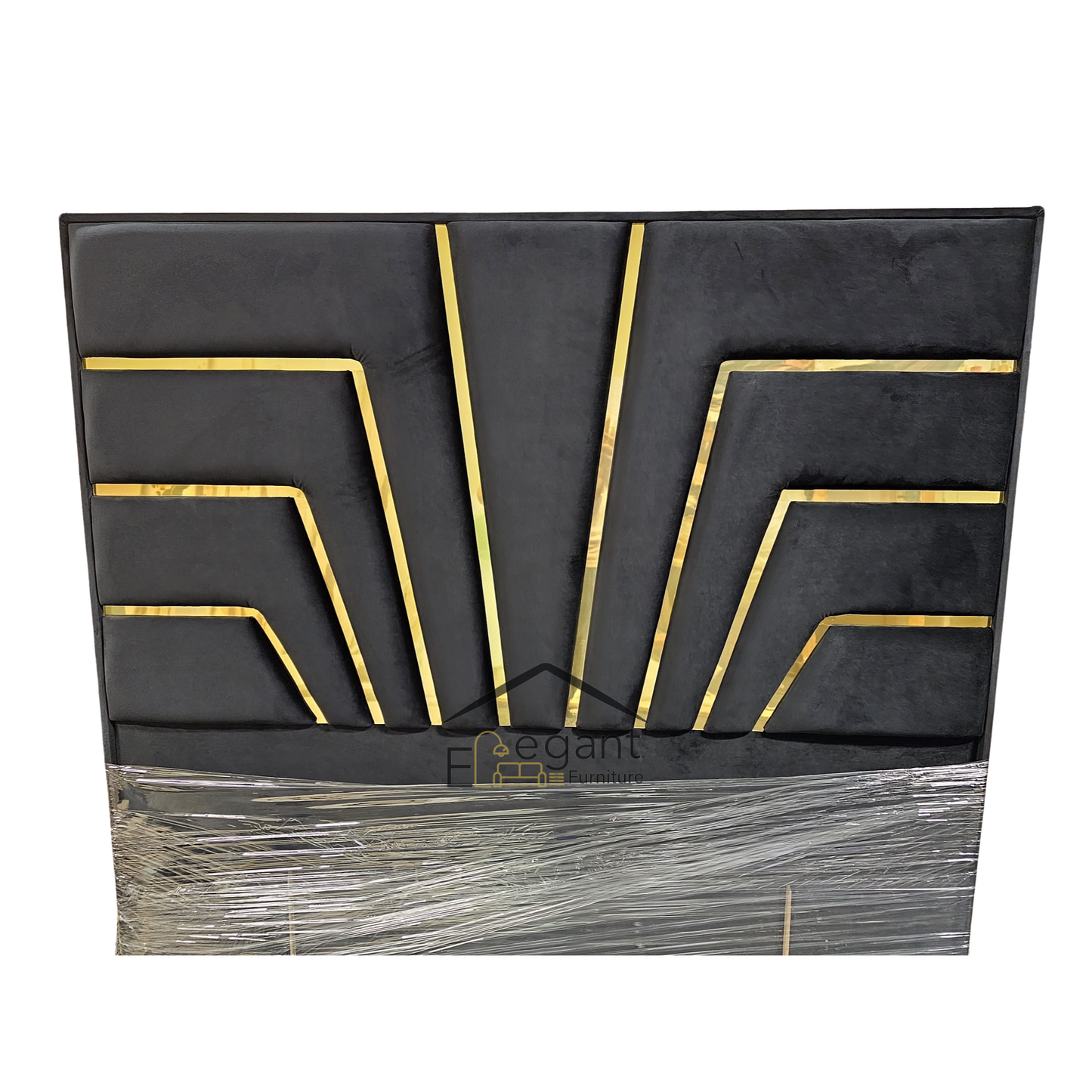 Boston Gold Trim Headboard - Double