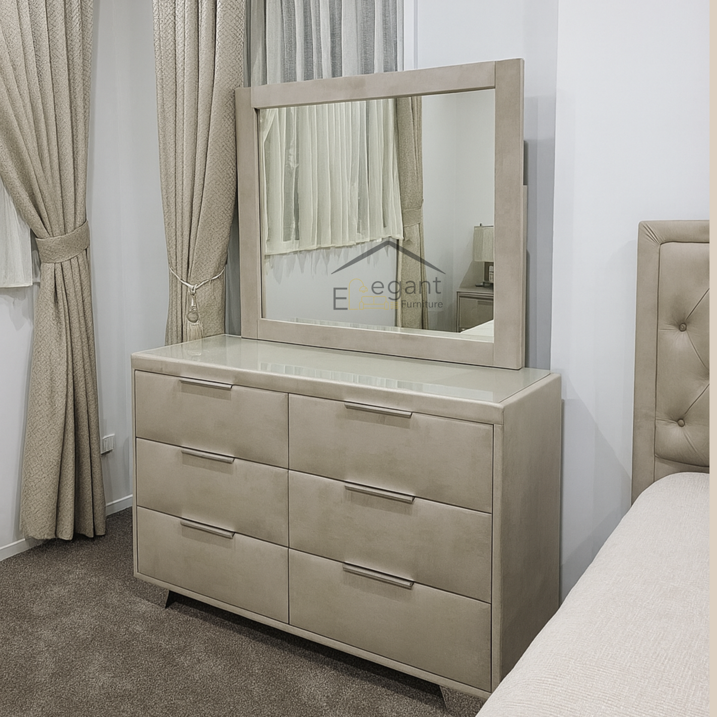 Dresser and Mirror Upholster customised