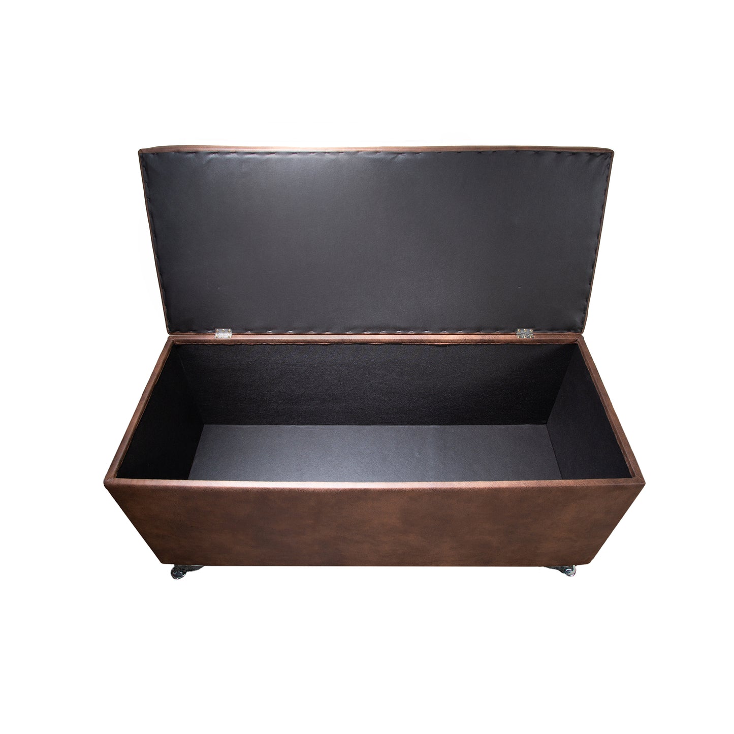 Ottoman/Blanket Box in Eastwood Bison Fabric