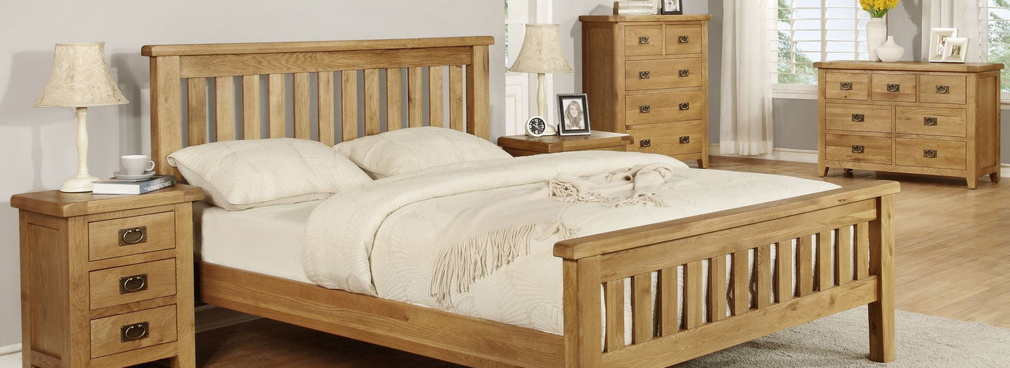 Salisbury Oak wood Bed Frame