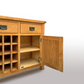Salisbury Solid Oak Buffet with Wine Rack – 1.5m