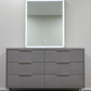 Upholstered Dresser with LED Mirror