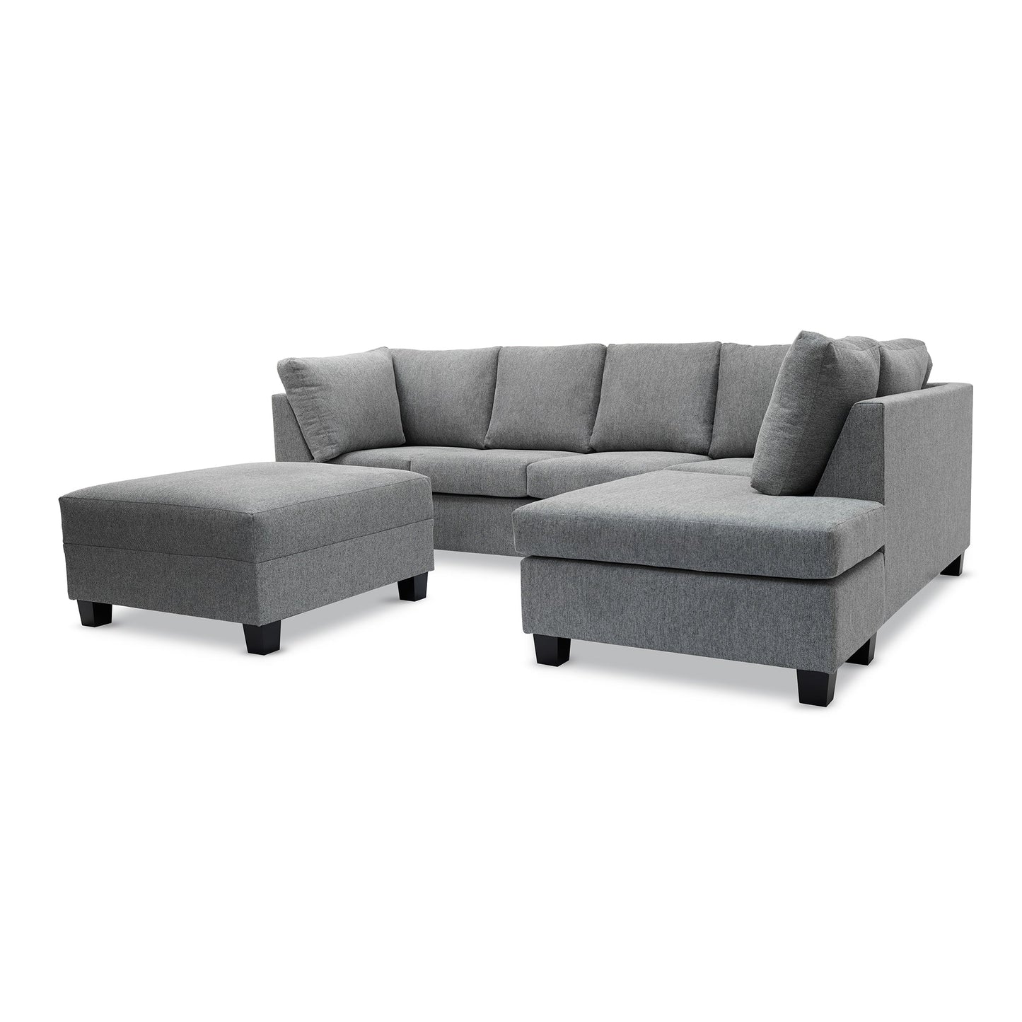 Asto Corner Sofa Chaise with Ottoman