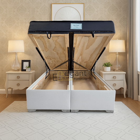 Gas lift Storage Bed Base - Queen Split
