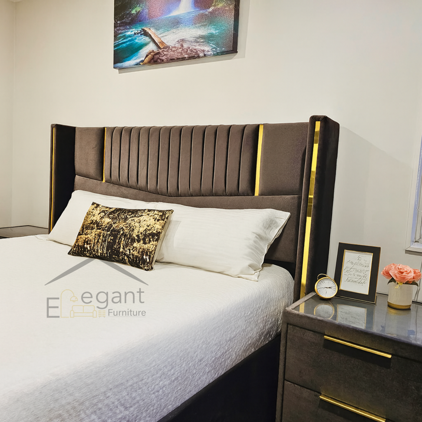 Opulent Strip Headboard-King Single