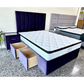 Queen Extra Deep Drawer Base + Headboard + Euro Top Mattress