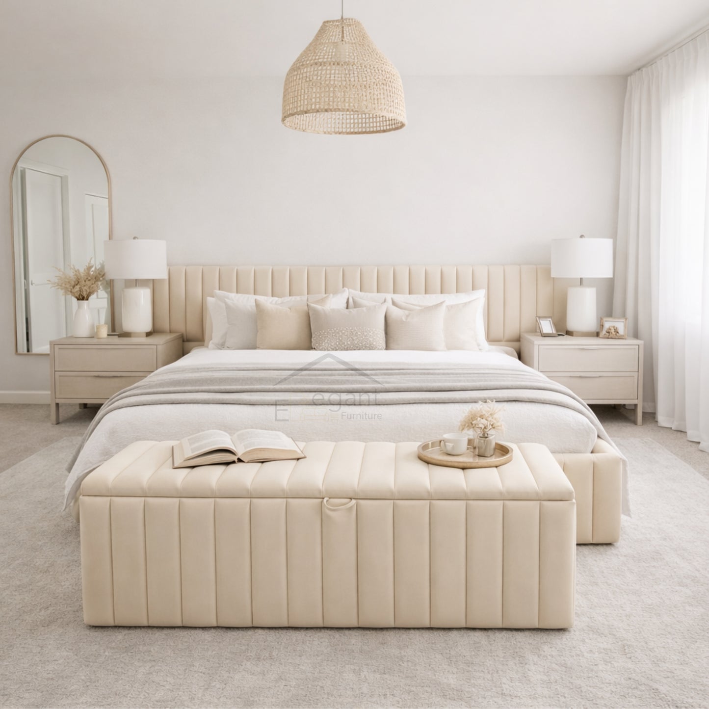 Wave Padded Panels Blanket Box