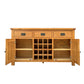 Salisbury Solid Oak Buffet with Wine Rack – 1.5m