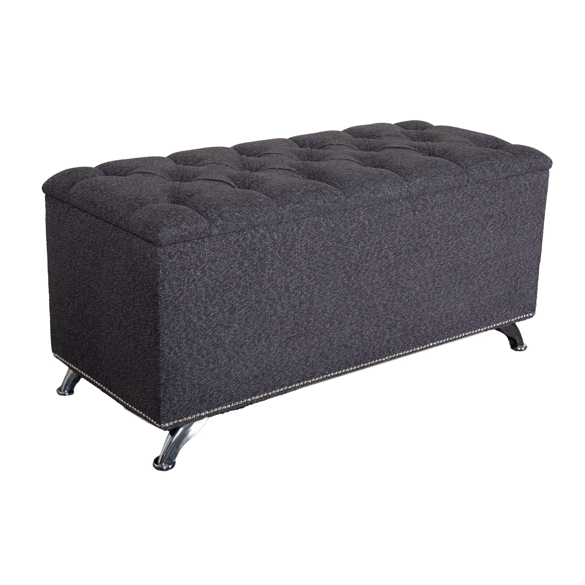 Tufted Button-Blanket/Ottoman Box